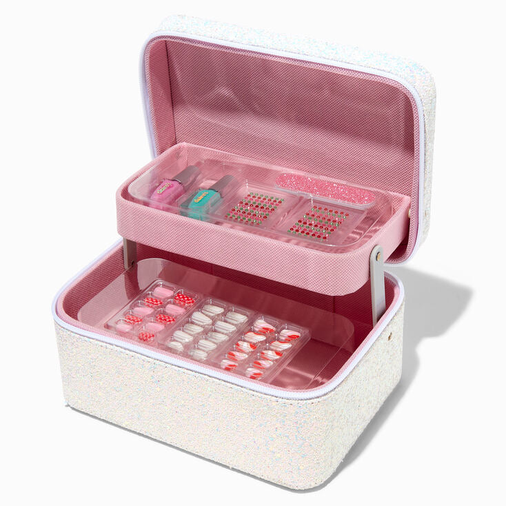 Nail Set with Glitter Storage Case