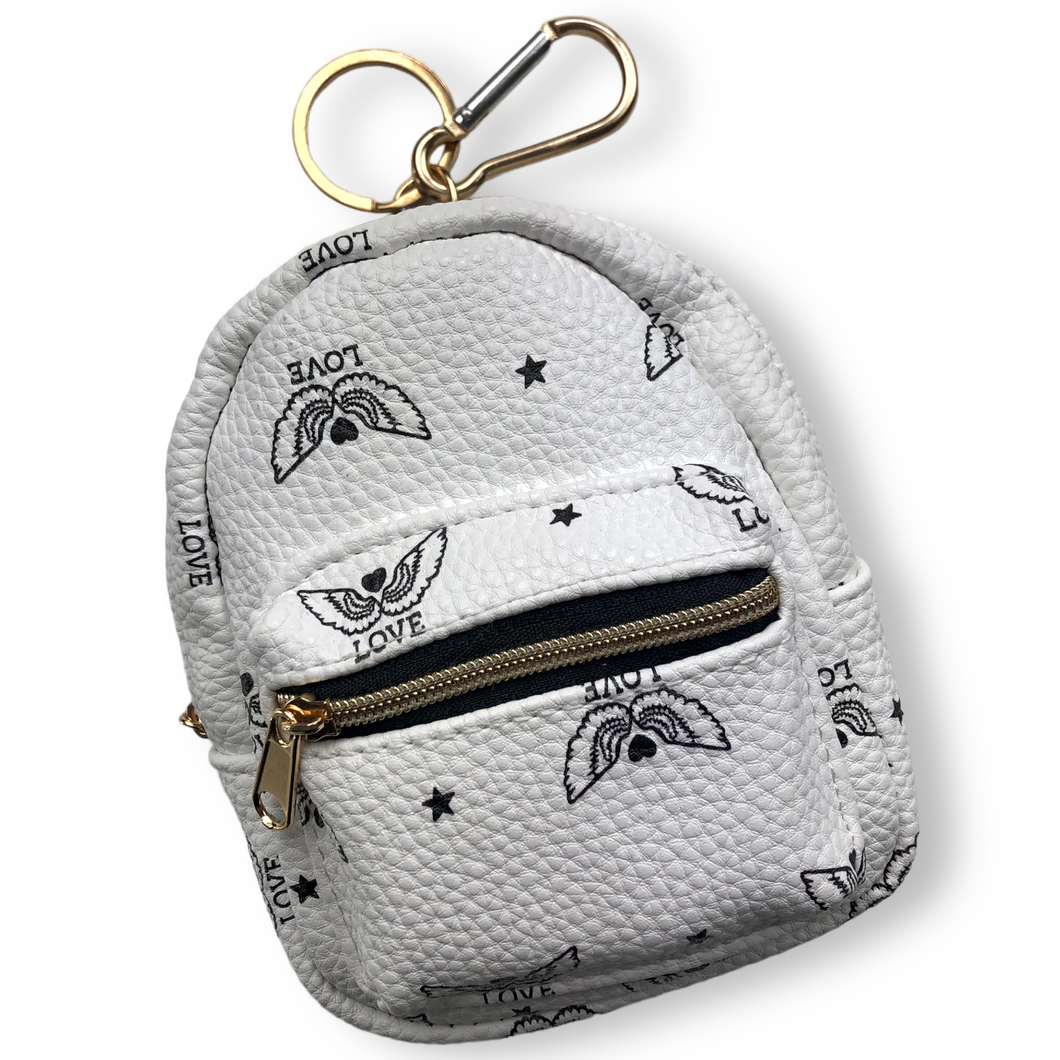 Mini Heart Printed Backpack