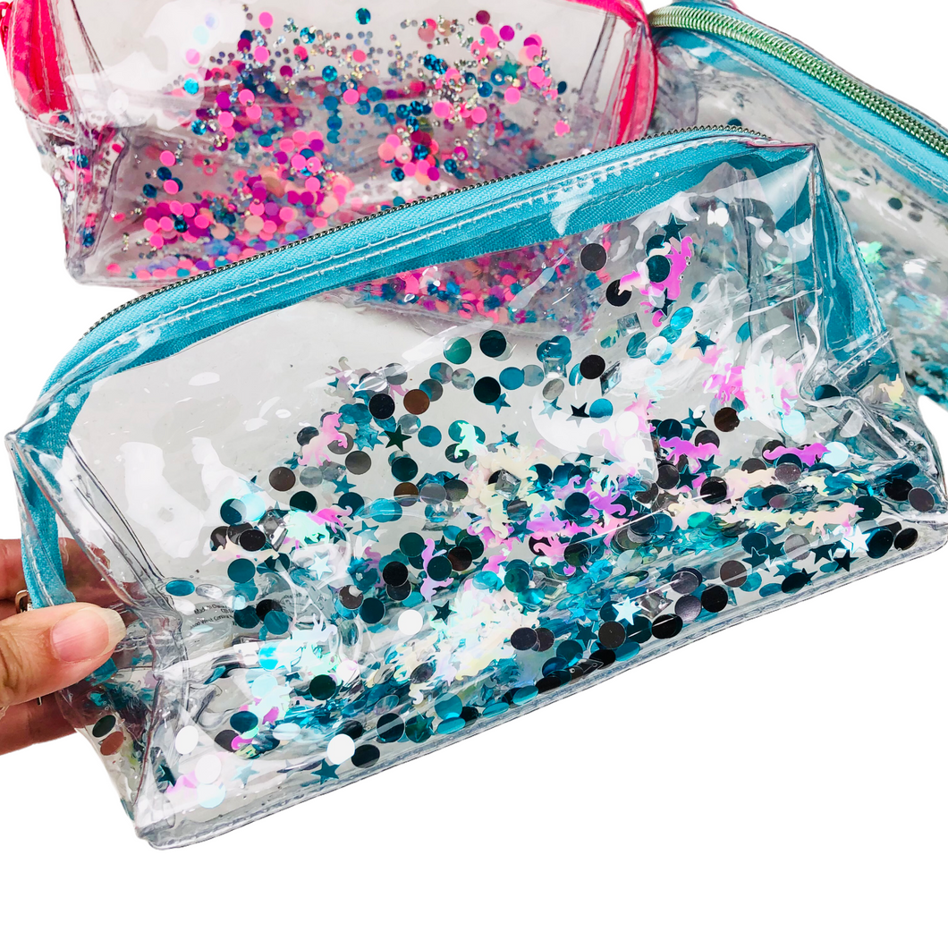 Glitter Filled Jelly Pencil Cases!